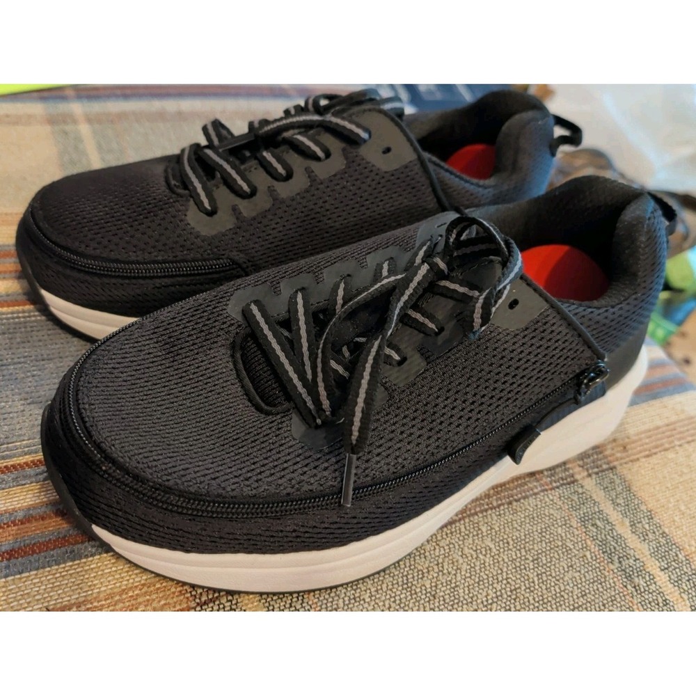Billy Footwear Limitless Mens Size 9 XW (Extra Wide) Black Adaptive Zip Sneakers